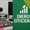Conceptual illustration representing the green economy, featuring environmental themes like leaves or sustainable technology